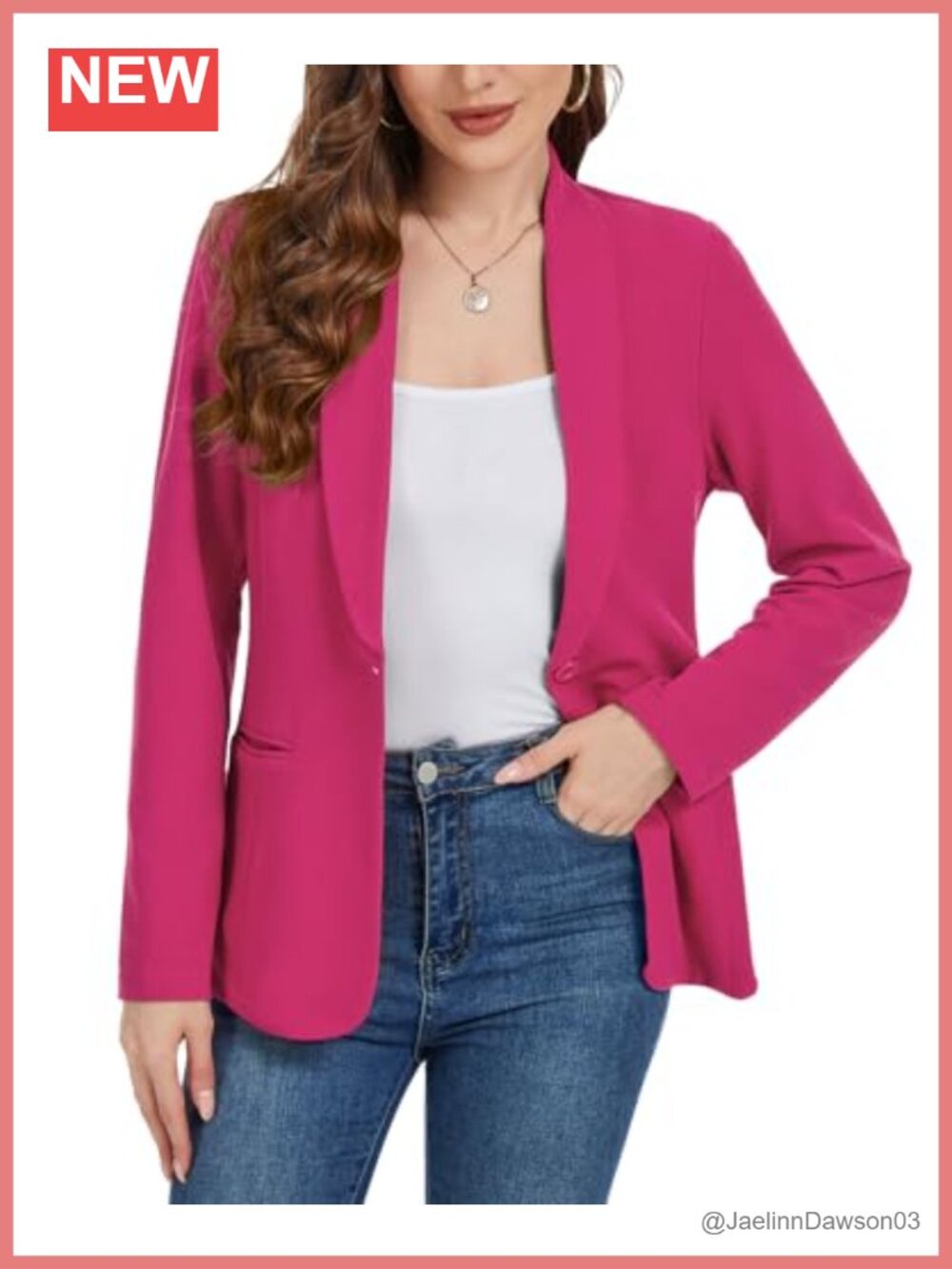 MINTLIMIT Womens Long Sleeve Blazer Work Office Suit Jacket Padded Shoulder